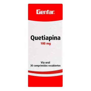 Quetiapina 100 mg 30 Tabletas — Genfar