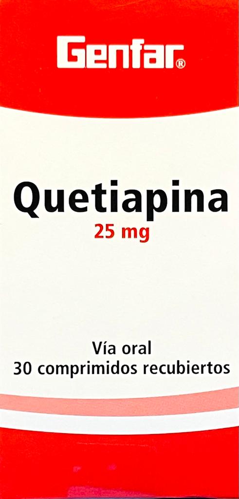 Quetiapina 25 mg 30 Tabletas — Genfar