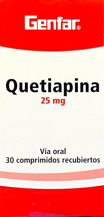 Quetiapina 25 mg 30 Tabletas — Genfar