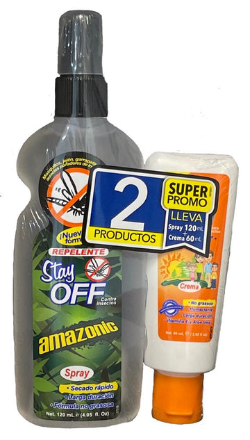 Repelente Stay Off Spray Amazonic 200 ml + Crema 60 gr — S.C. Johnson & Son