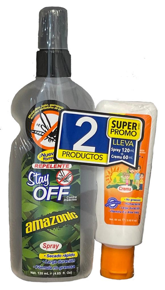 Repelente Stay Off Spray Amazonic 200 ml + Crema 60 gr — S.C. Johnson & Son