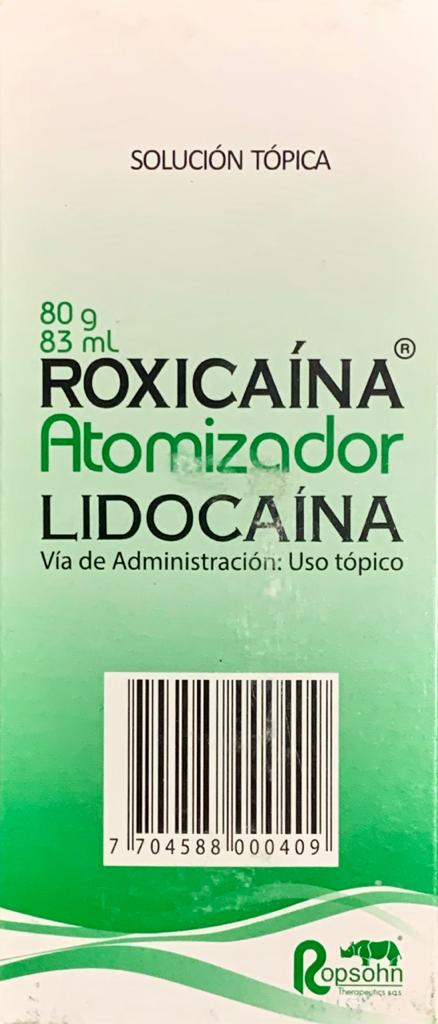 Roxicaína Spray 83 ml Lidocaína 10% Aerosol — Ropsohn Therapeutics