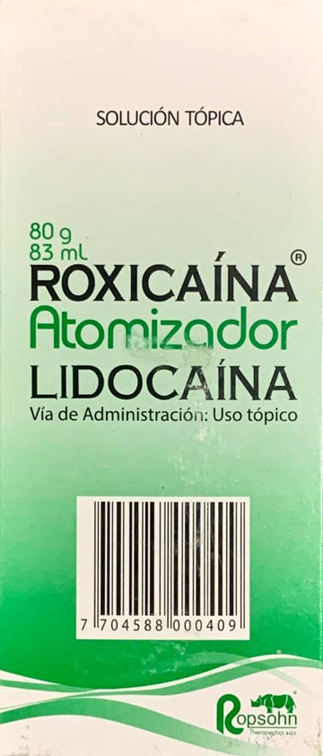 Roxicaína Spray 83 ml Lidocaína 10% Aerosol — Ropsohn Therapeutics