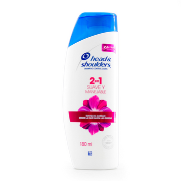 Shampoo Head & Shoulders 2 en 1 Suave Manejo 180 ml — Procter & Gamble