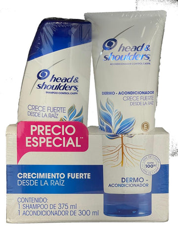 Shampoo Head & Shoulders Crece Fuerte 375 ml + Acondicionador 300 ml — Procter & Gamble