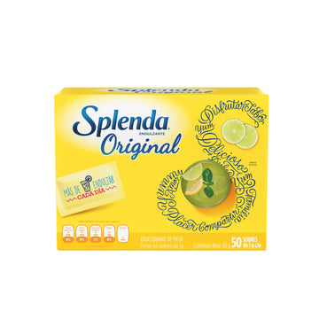 Splenda Endulzante Sin Calorías 50 Sobres - Caja con 50 sobres individuales de sucralosa