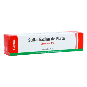 Sulfadiazina de plata 1% crema 30 g — Genfar