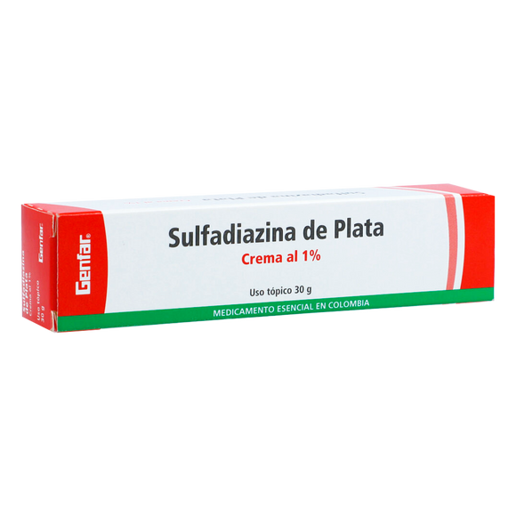 Sulfadiazina de plata 1% crema 30 g — Genfar