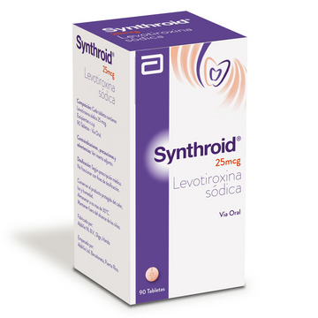 Synthroid levotiroxina sódica 25 mcg 90 tabletas — Lafrancol
