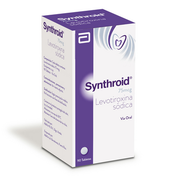 Synthroid levotiroxina sódica 75 mcg 90 tabletas — Lafrancol