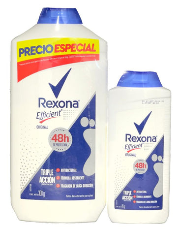 Talco Rexona Efficient Original 300 gr + 85 gr — Unilever
