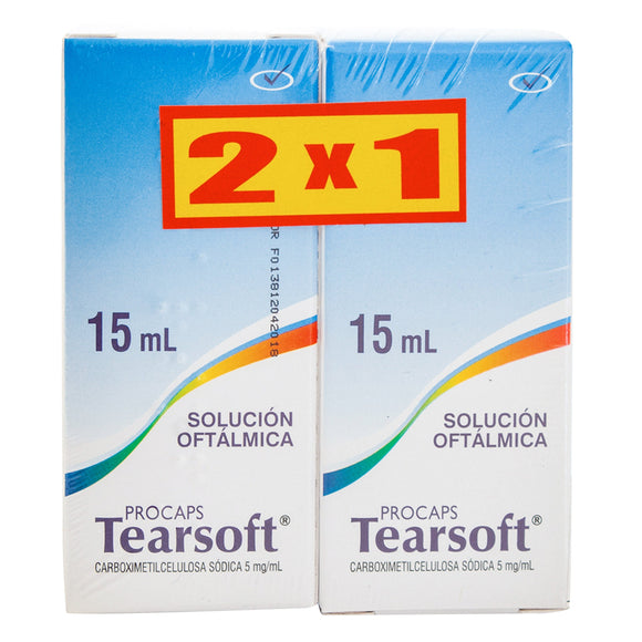 Tearsoft solución oftálmica 15 ml — Procaps (pack x2)