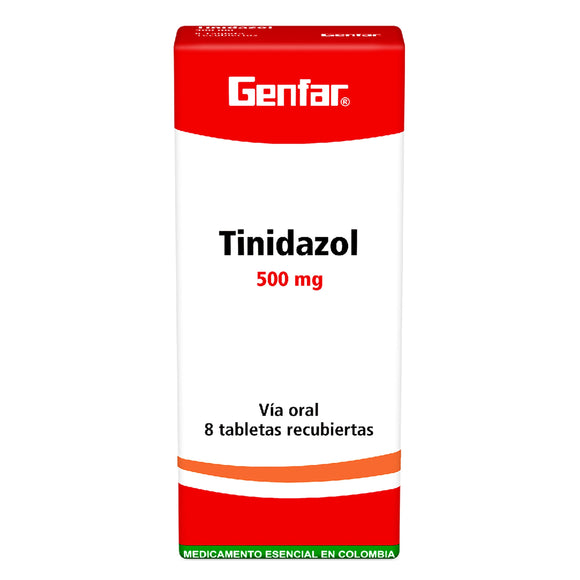 Tinidazol 500mg 8 tabletas — Genfar