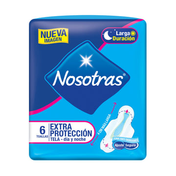 Toalla Nosotras Extraprotección Día y Noche 6 Unidades — Familia