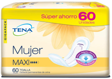 Toalla Tena Mujer Discreet Maxi 60 unidades — Familia