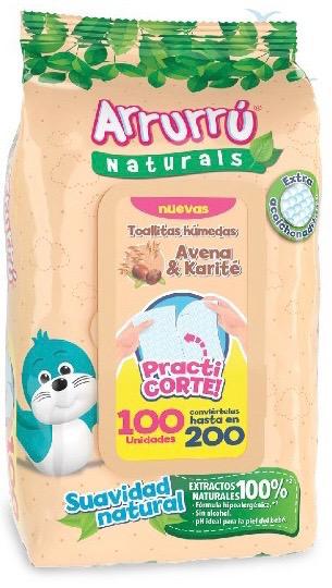 Toallas Arrurru Avena y Karite Practicorte 100 Unidades — Belleza Express