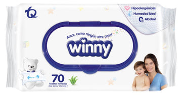 Toallitas Winny Aloe + Vitamina E Pague 50 Lleve 70 Unidades — Tecnoquímicas
