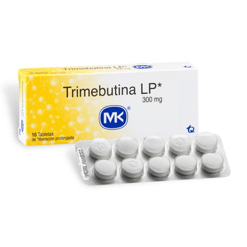 Trimebutina LP 300mg maleato de trimebutina caja x10 tabletas — MK Tecnoquímicas