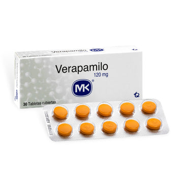 Verapamilo 120 mg 30 tabletas — MK (Tecnoquímicas)