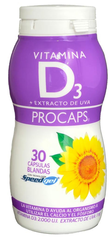 Vitamina D3 2000 Ui 30 Capsulas — Procaps