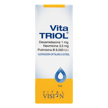 Vitatriol gotas oftálmicas dexametasona polimixina B neomicina 5 ml — Vitalis
