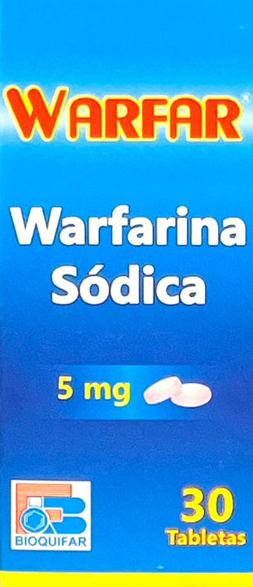 Warfar 5mg (warfarina) 30 tabletas — Bioquifar